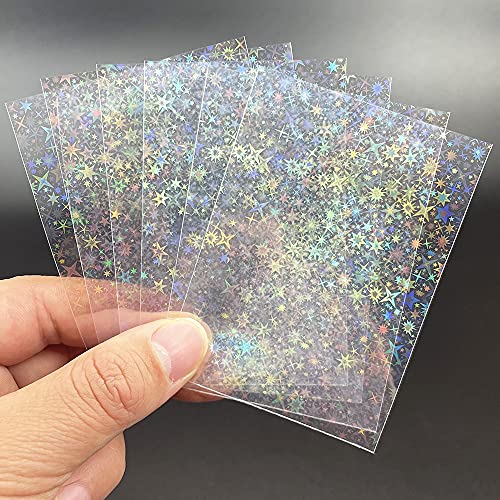 Black Lotus 100Pcslot Little Star Laser Flashing Card Sleeves Trading Cards Shield Magic Card Protector Holographic Foil Protective Cover 60X87Mm #TOP7
