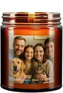 Custom Photo Candle Personalized Soy Wax Gift - Birthday, Boyfriend, Engagement, Valentine's Day - 50+ Hr Burn, Handmade USA