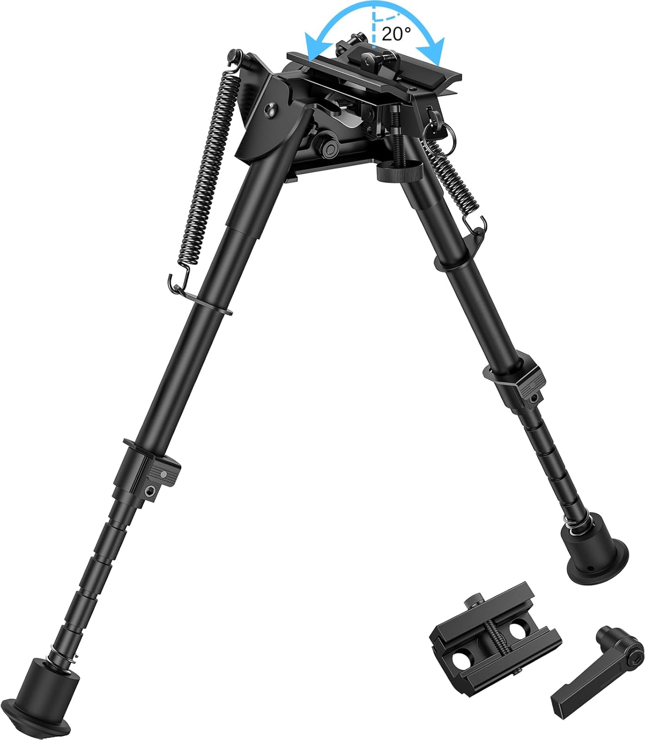 CVLIFE Rifle Bipod with Pivot Tilt, Swivel Stud, and Detachable S Lock Lever for Stability and Target Shooting