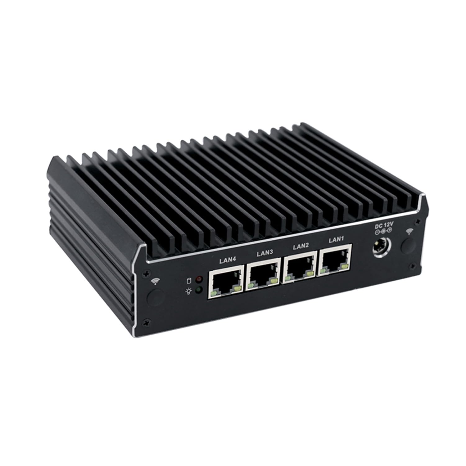 Din Rail Micro Firewall Appliance, Mini PC, PFSense, Untangle, Sophos XG, Mikrotik, OPNsense, VPN, Router PC, Celeron J3160, RX18, COM, 4 x I210 I211, 2 x HDMI, 0 RAM, 0 Storage, Barebone No System