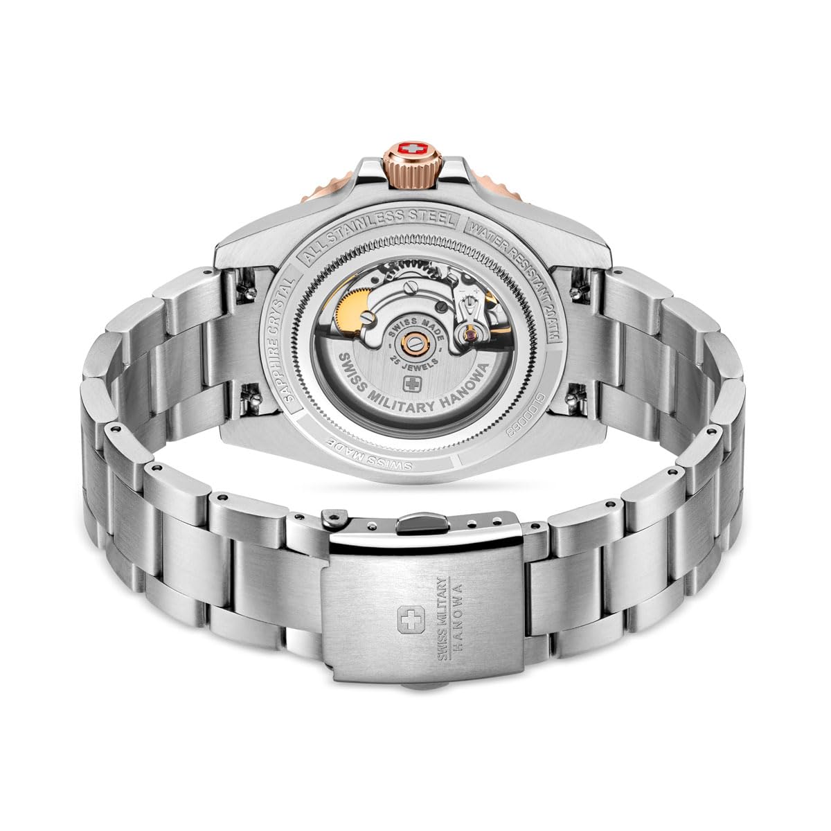 Swiss Military Hanowa Herren Automatikuhr Sealord Professional Diver 41 MM Durchmesser Datum Saphirglas