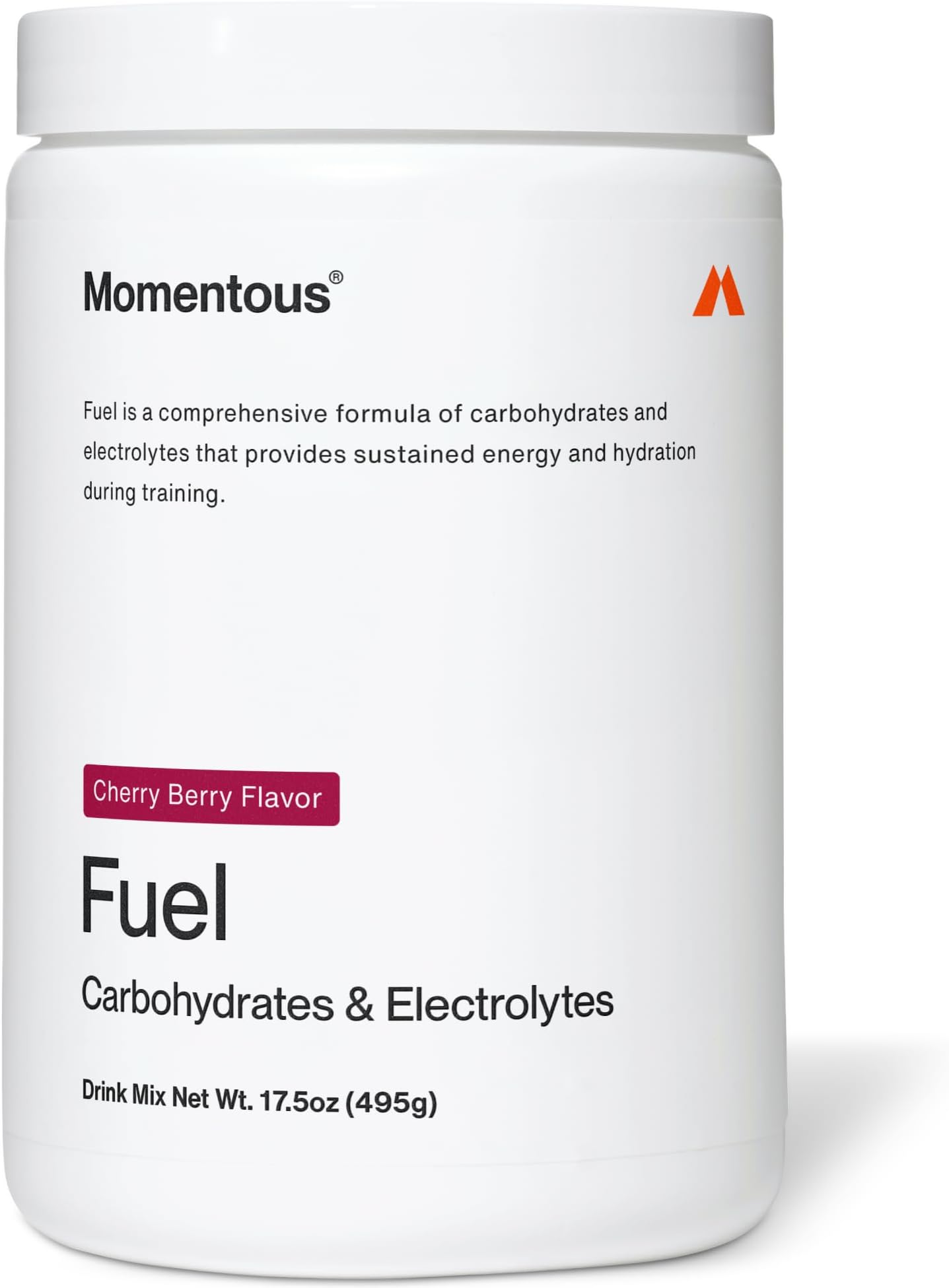 Momentous Fuel, Intra-Workout Carbs & Electrolyte, 28g of Carbs per Serving, 15 Serving Bag, Cherry Berry