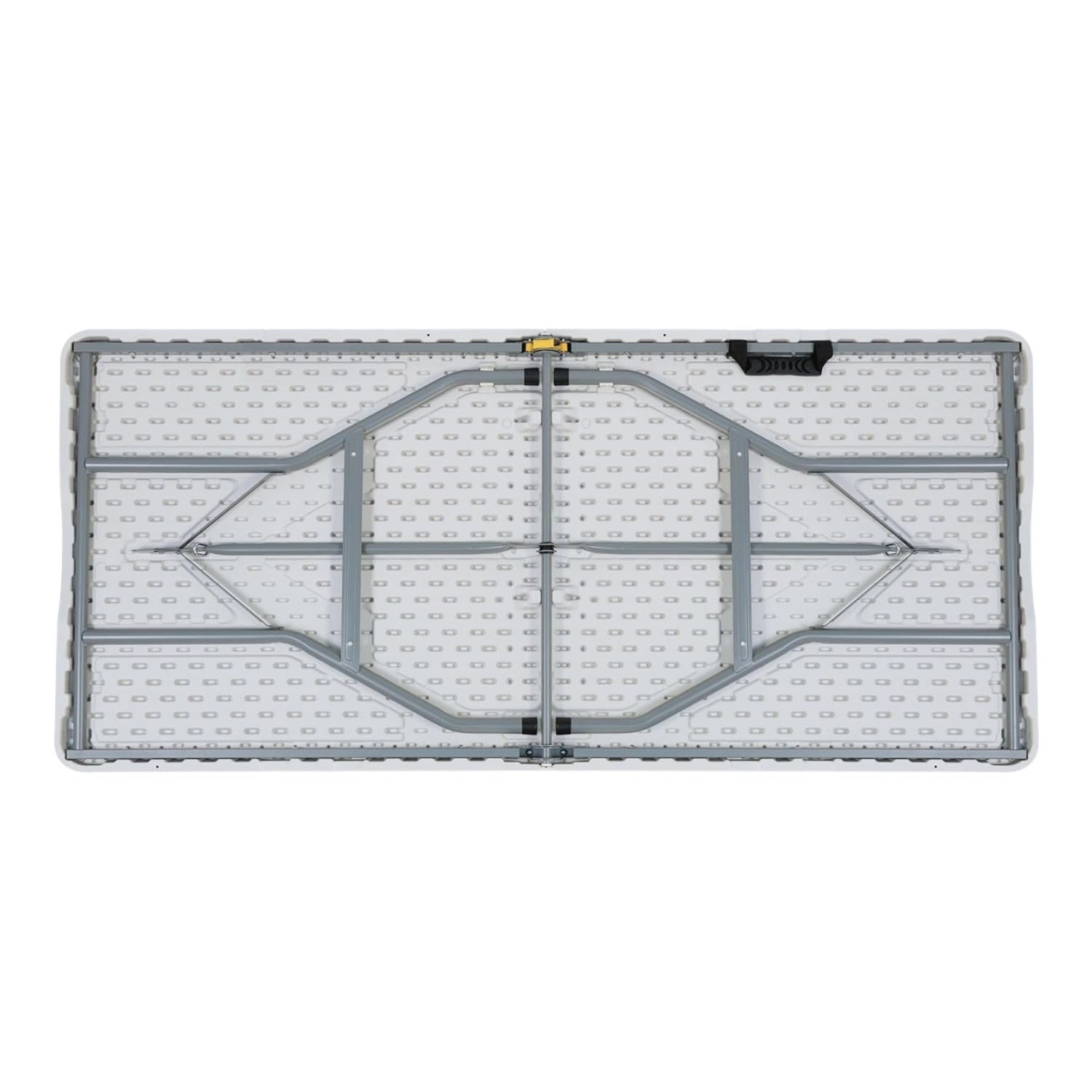 THINIA HOME Mesa Catering Plegable Rectangular Portátil Blanca 150 cm: Mesa Multiusos para Camping y Eventos en Espacios Exteriores o Interiores | Resina y Patas de Acero para 2-4 Personas