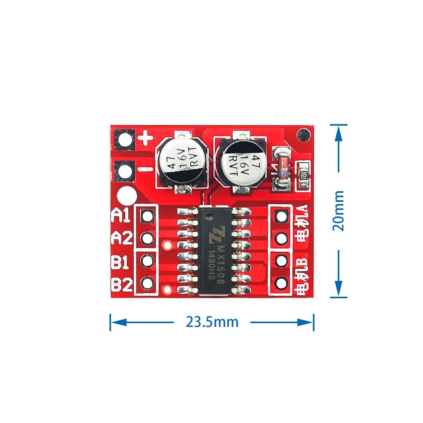 2-Channel DC Motor Driving Module Positive Inversion PWM Speed Mini Motor Dual h-Bridge Stepper Motor Driver