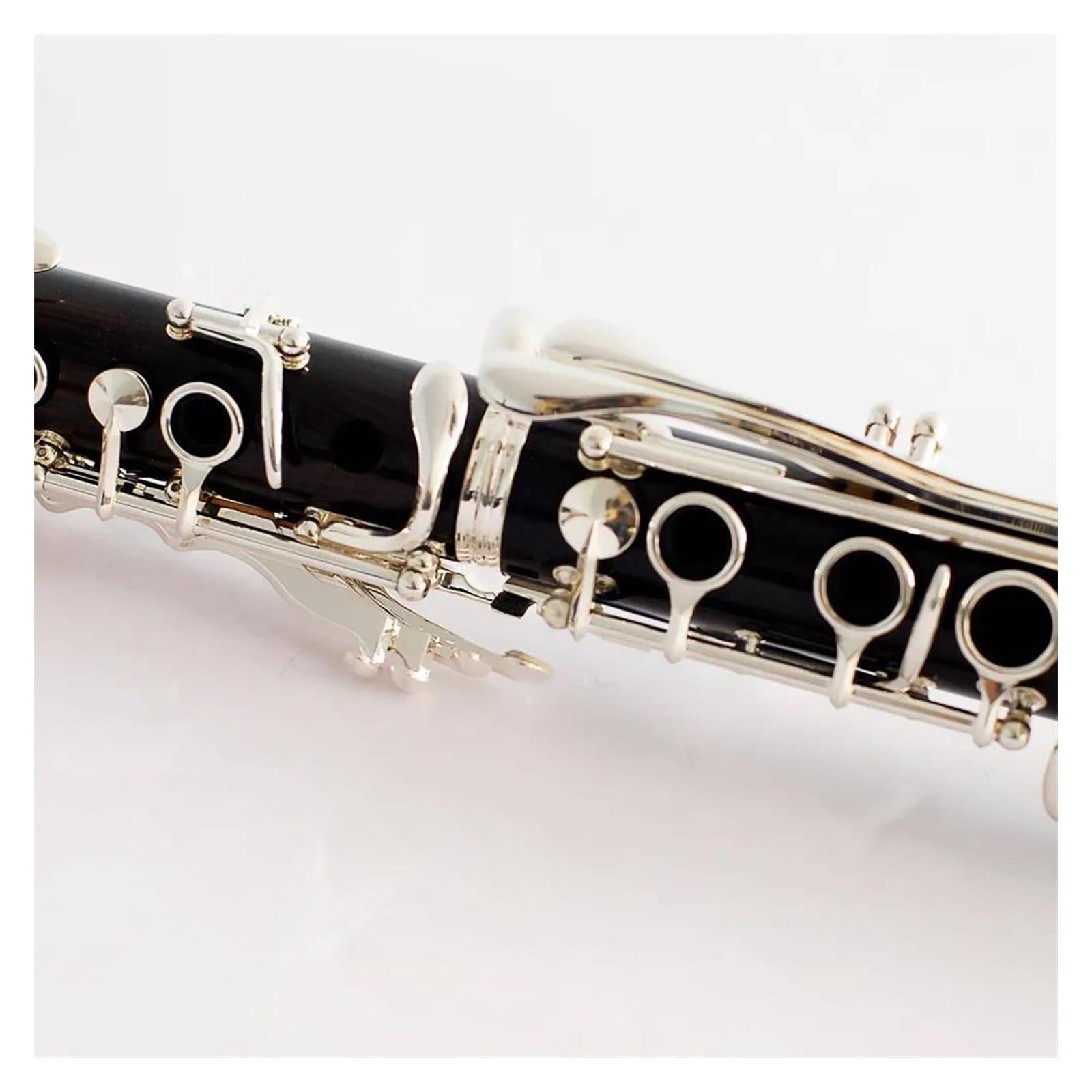 Znakomity instrument klarnetowy z wybranym hebanowym korpusem i posrebrzanymi klawiszami 17 klawiszy w Bb Klarnet Instrumenty
