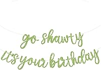 Vista 28 de BEISHIDA Pancarta "Gold Go Shawty It's Your Birthday" – 11.4 pies, NO DIY, pancarta de feliz cumpleaños con temática de hip hop con purpurina