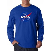econoShirts NASA Meatball Logo Long Sleeve Shirt Space Shuttle Rocket Science Geek Tee