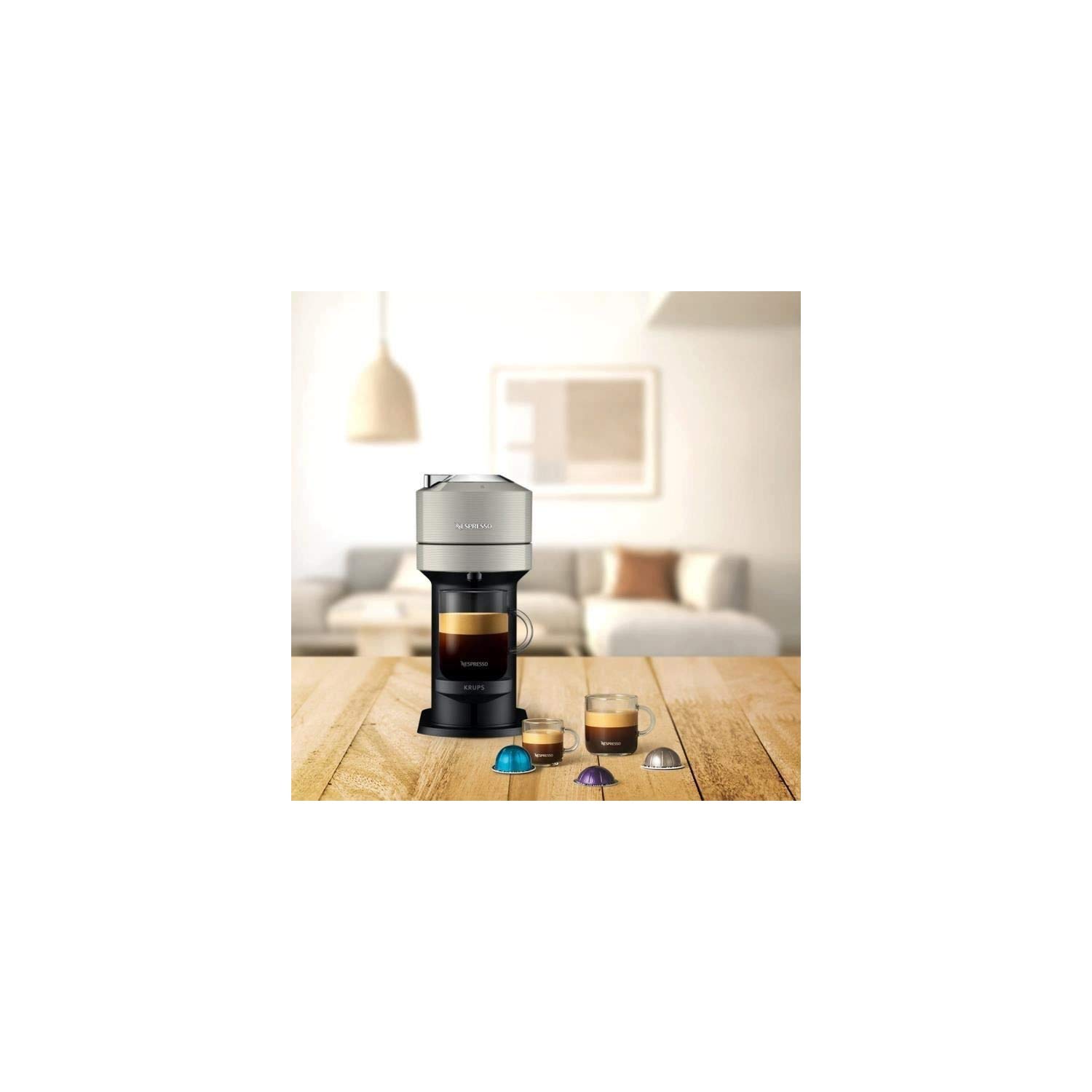 Nespresso Macchina da Caffè Krups Vertuo Next Grigio Chiaro Caffettiera YY4298FD