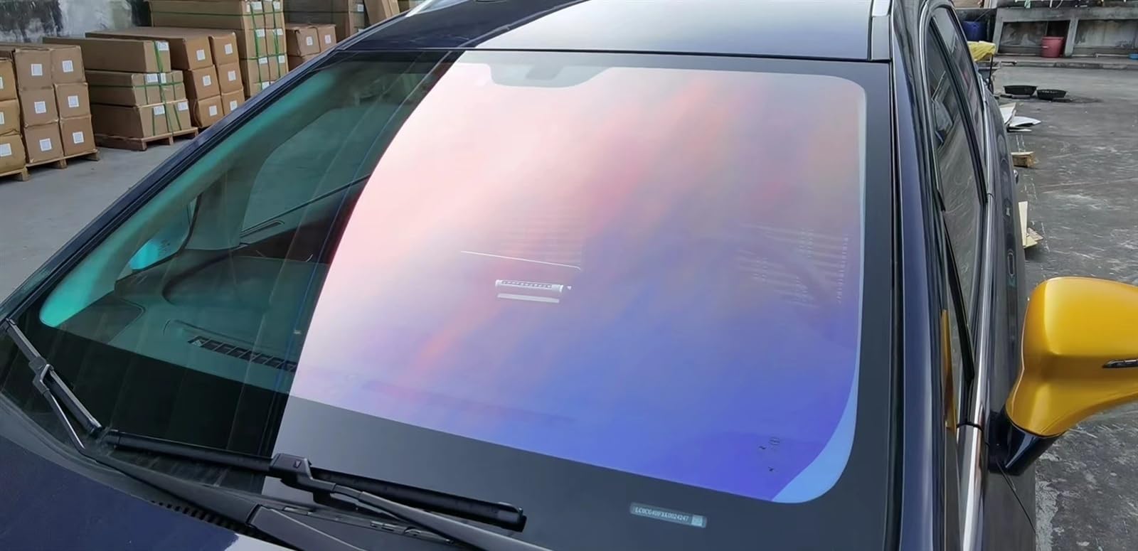 Auto Schutz Carbon Folie, Auto-Fenster-Tönungsfolien, Violette Farbe, Sonnenschutzfolie USO apto para Frontscheibe, Windschutzscheibe, 50 cm x 3,0 m