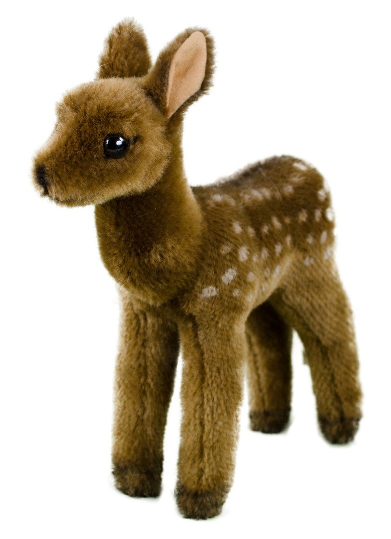 Teddys Rothenburg Kösen, sarna, 21 cm, stojąca, brązowa z białymi kropkami, pluszowa czapka