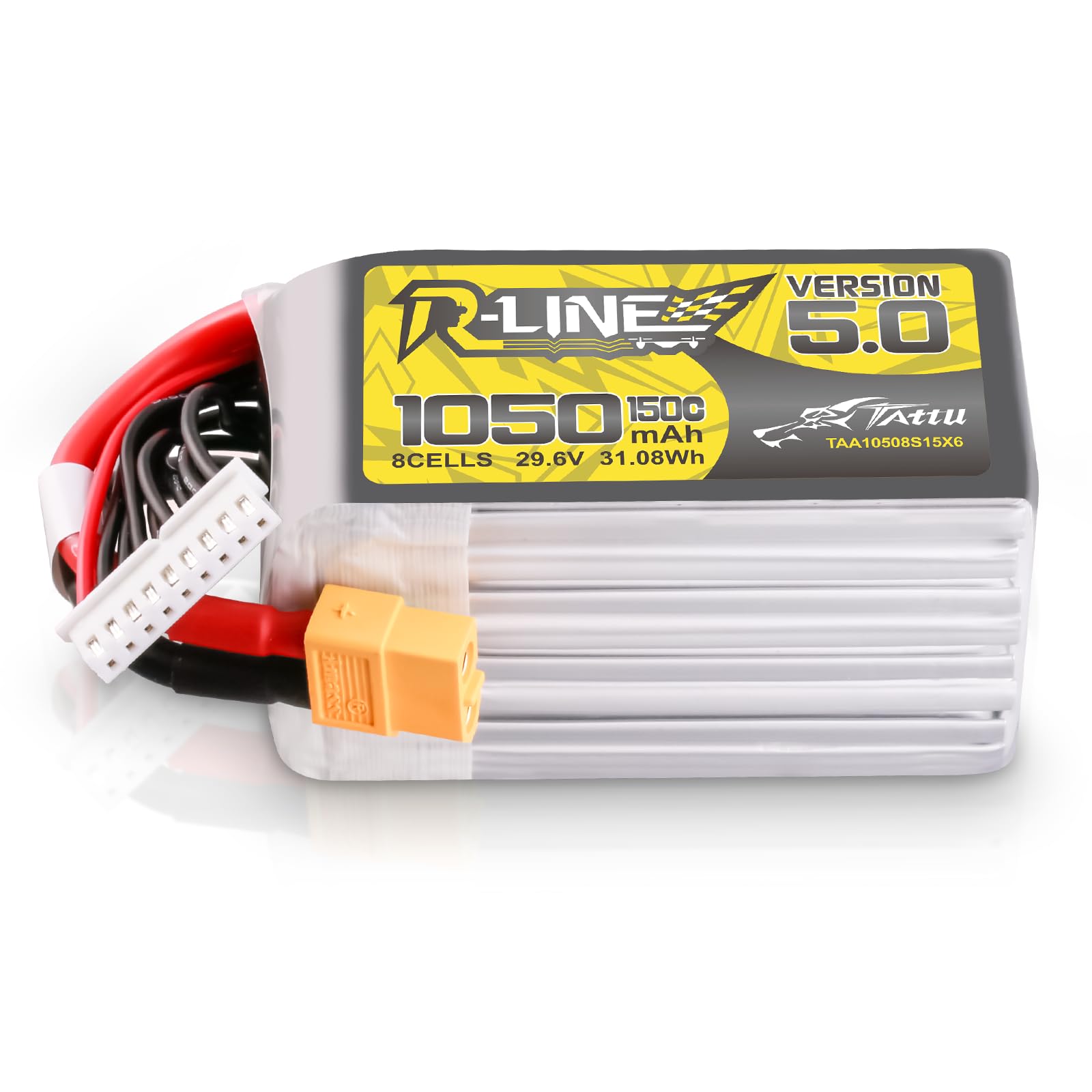 Amazon.com: TATTU R-Line Version 5.0 8S Lipo Battery 29.6V 150C