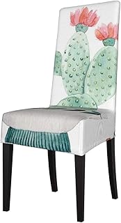 Cactus y suculentas Funda Grande para Silla de Comedor Funda de Respaldo Alto para el hogar Funda para Hotel Fiesta Boda Cocina Protector de Silla elástica Fundas de Asiento