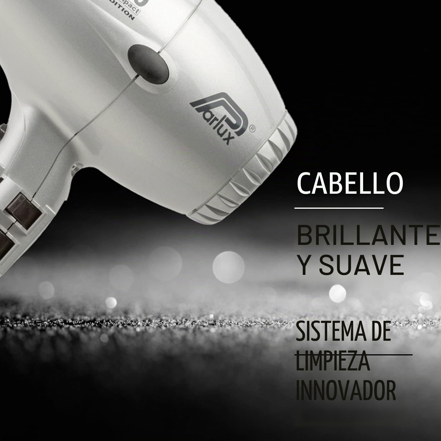 Parlux 3500 Super Compact Secador de pelo de cerámica con iones, 2000 W, Plateado