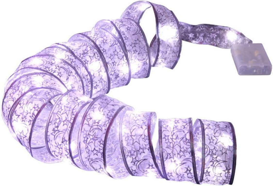 Purple Cloth Festival Ribbon Light String Decorative Lighting
