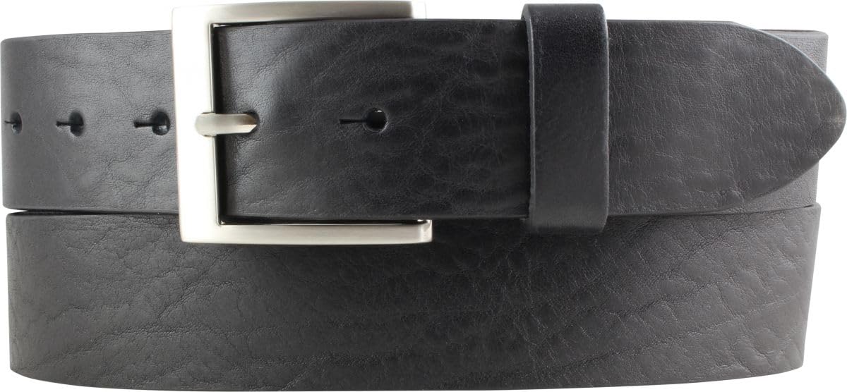 Volnerf rundsleder denim riem 4 cm | Hoge kwaliteit leren riem voor mannen 40mm | Herenriem gemaakt in Italië | Zwart 85cm Volnerf rundsleder denim riem 4 cm | Hoge kwaliteit leren riem voor mannen 40mm | Herenriem gemaakt in Italië | Zwart 85cm