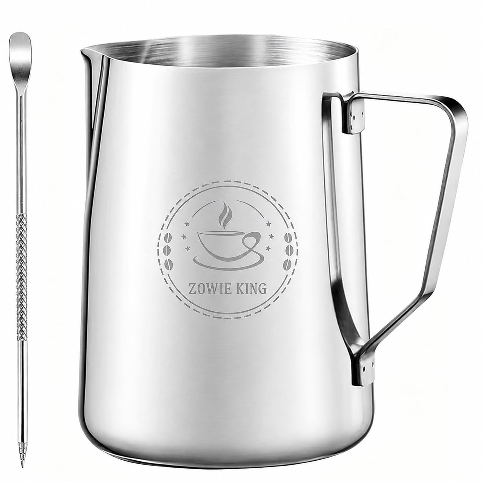 50oz Milk Frothing Pitcher, Commercial Stainless Steel Steamer for Cafes