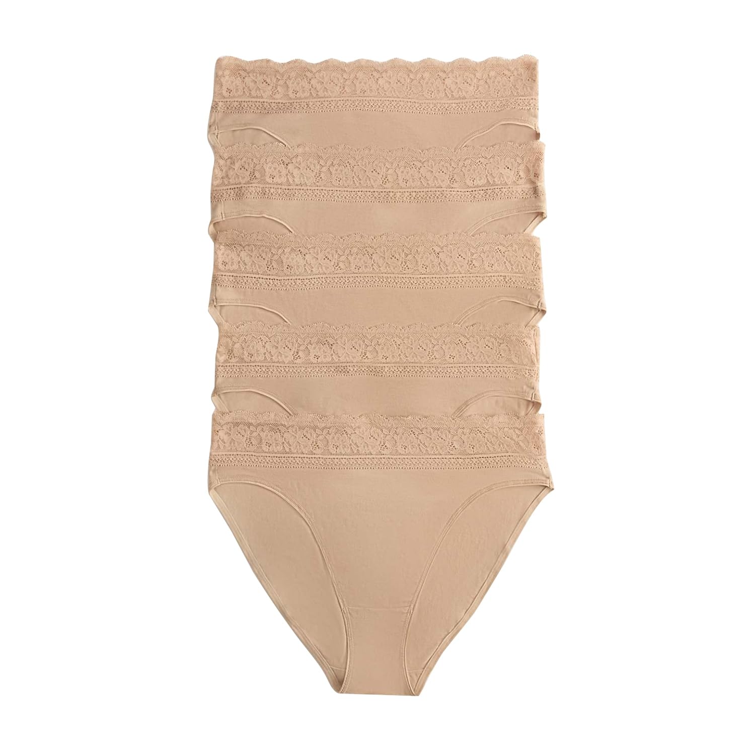 marks & spencer Womens Cotton Blend Solid High Rise High Leg Knicker (Pack of 5)-picture-41