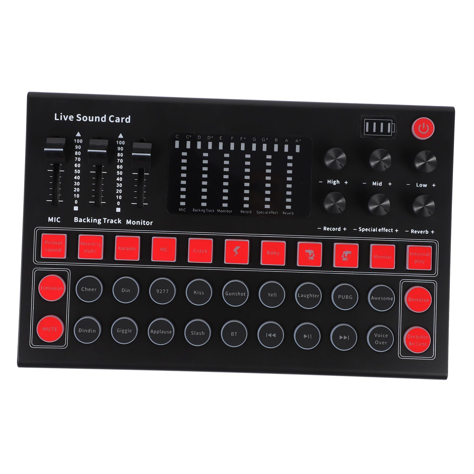 SHOWERORO Scheda Audio Live Portatile Per Effetto Voce Mixer Audio Compatibile Telefono e Computer Monitoraggio in Reale