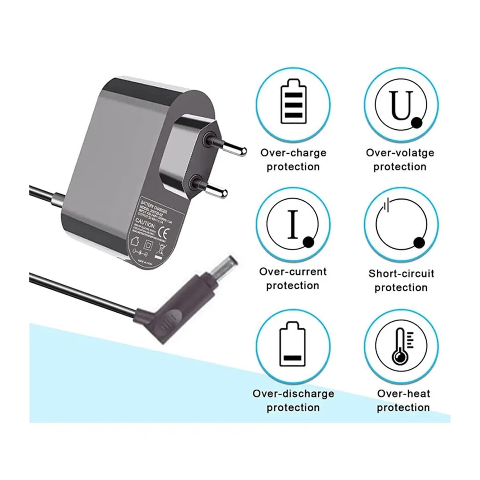 Caricabatterie Per Aspirapolvere, Compatibile Con Dyson, V10 V11 V12 V15, Adattatore Di Alimentazione Batteria 30.45V 1.1A