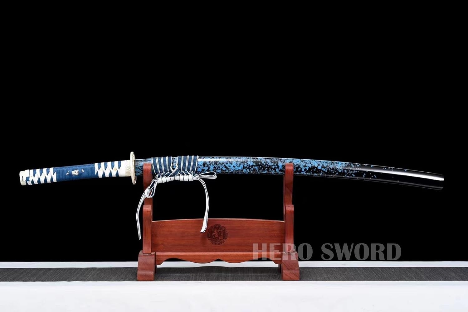 Real Hamon Katana Samurai Sword,Razor Sharp Handmade Katana,Japanese Swords Full Tang Blade Clay Tempered T10 High Carbon Steel Traditional Heat Tempered Sliver Dragon Katana
