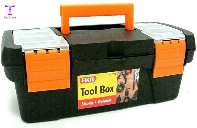 Portable Mini Toolbox Hand Held Carry Storage Lockable Small Tool Box 10"x 5"x5