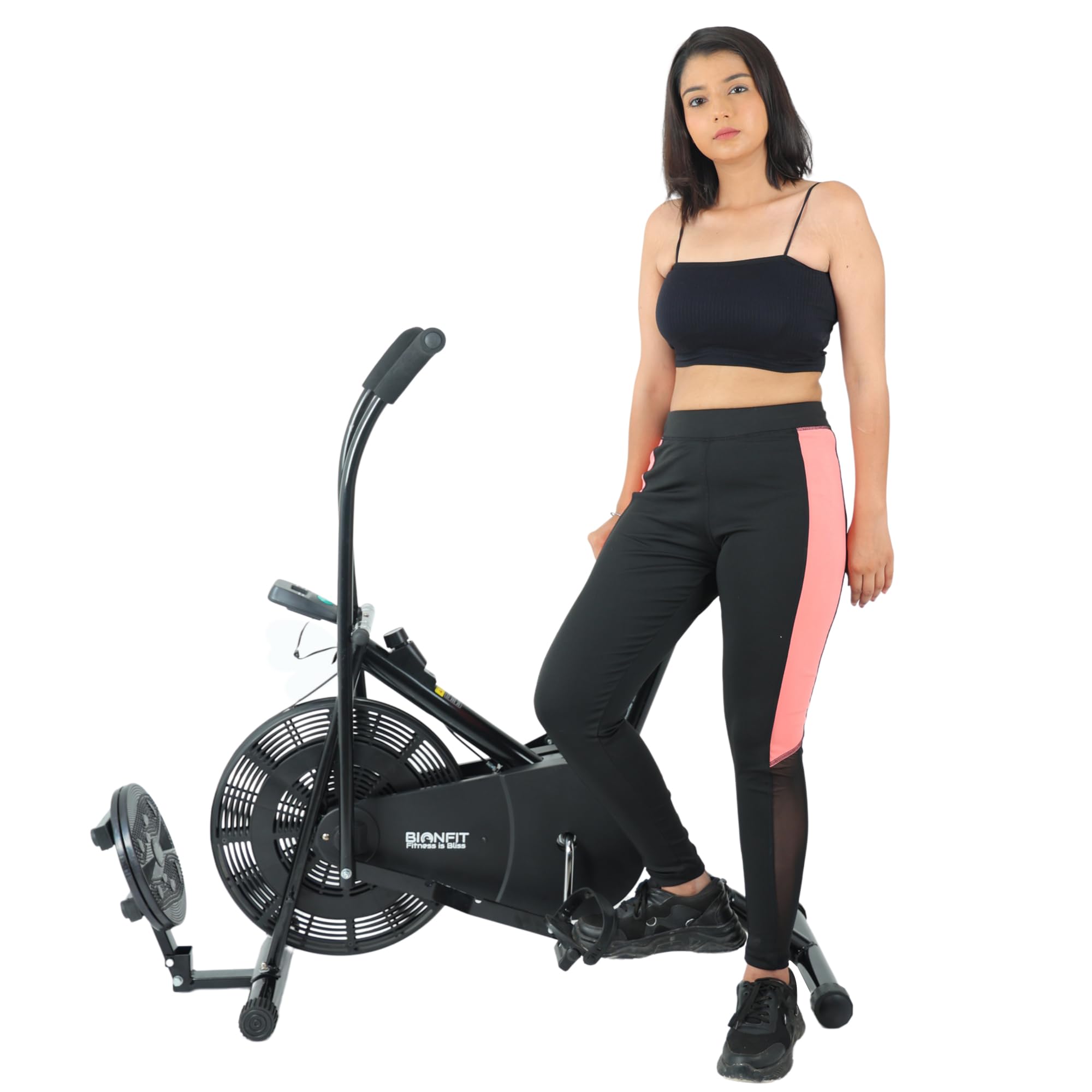 BIONFIT® Moving Handle Exercise Cycle for Home Gym | Air Bike with Twister | 2-Year Warranty | Upright Gym Cycle for Weight Loss & Cardio Exercise | Max User Weight: 100 Kg | DIY Installation