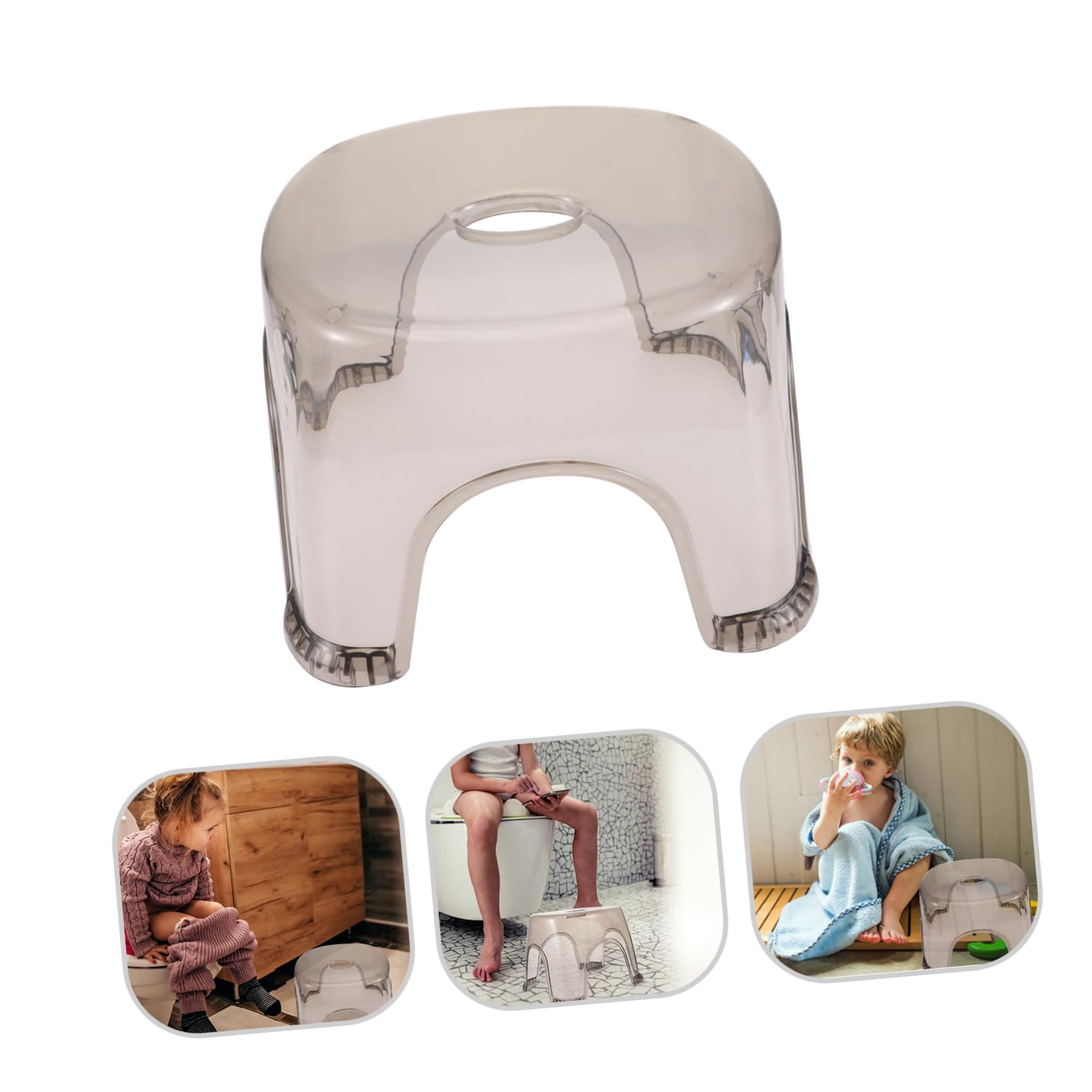 Sgabello da Bagno in Plastico Stabile per Bambini 2pezzi Poggiapiedi Sottile per Doccia, Ingresso, Casa