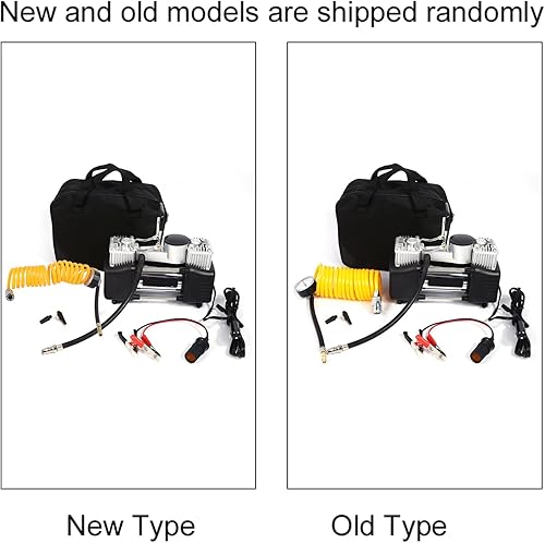 Miniatura 8 de KIMISS Cilindros de inflado de neumáticos con bolsa portátil, mini compresor de aire portátil 150PSI inflador de neumáticos de coche, kit portátil,