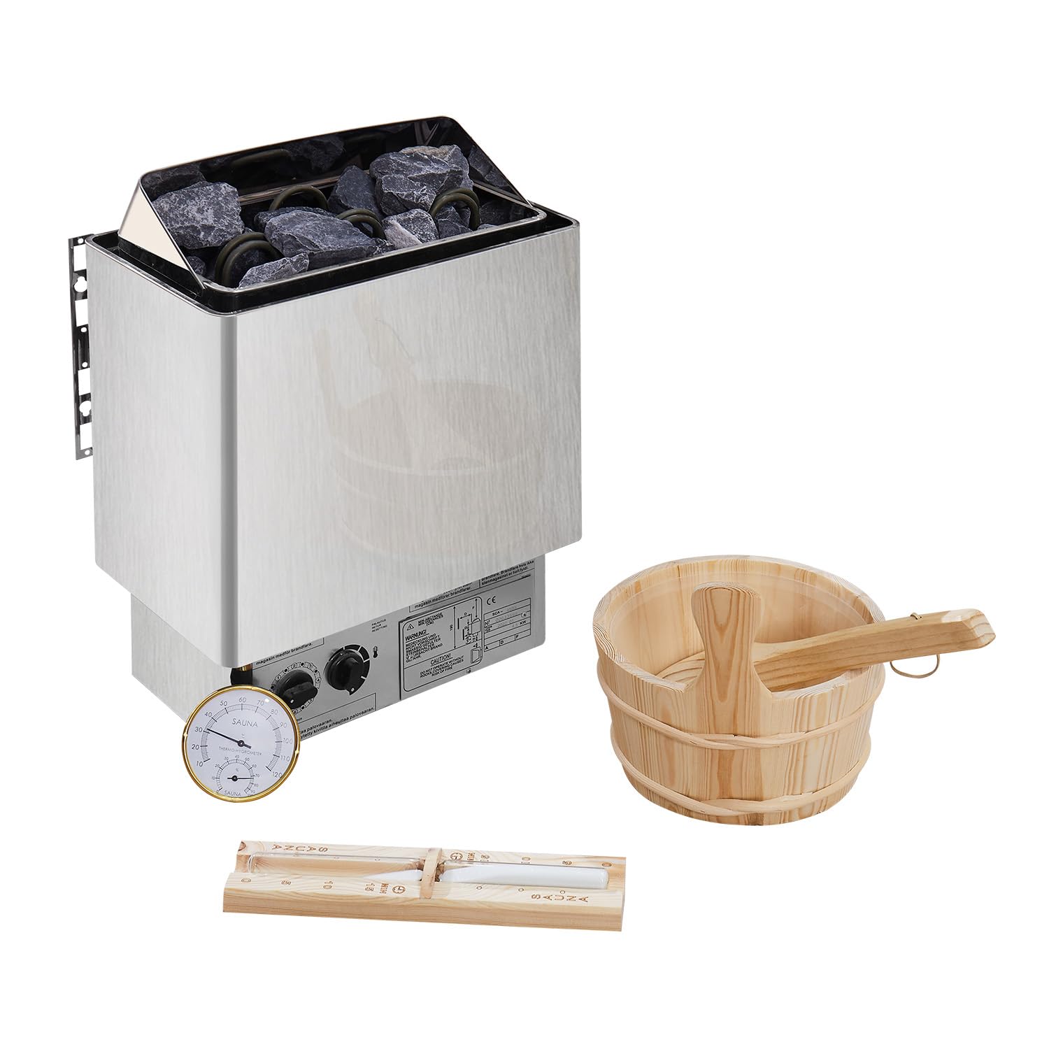 Artsauna Varberg Gartensauna 145 x 150 cm 4,5 kW Ofen Fichtenholz Outdoorsauna für 2 Personen Komplettset