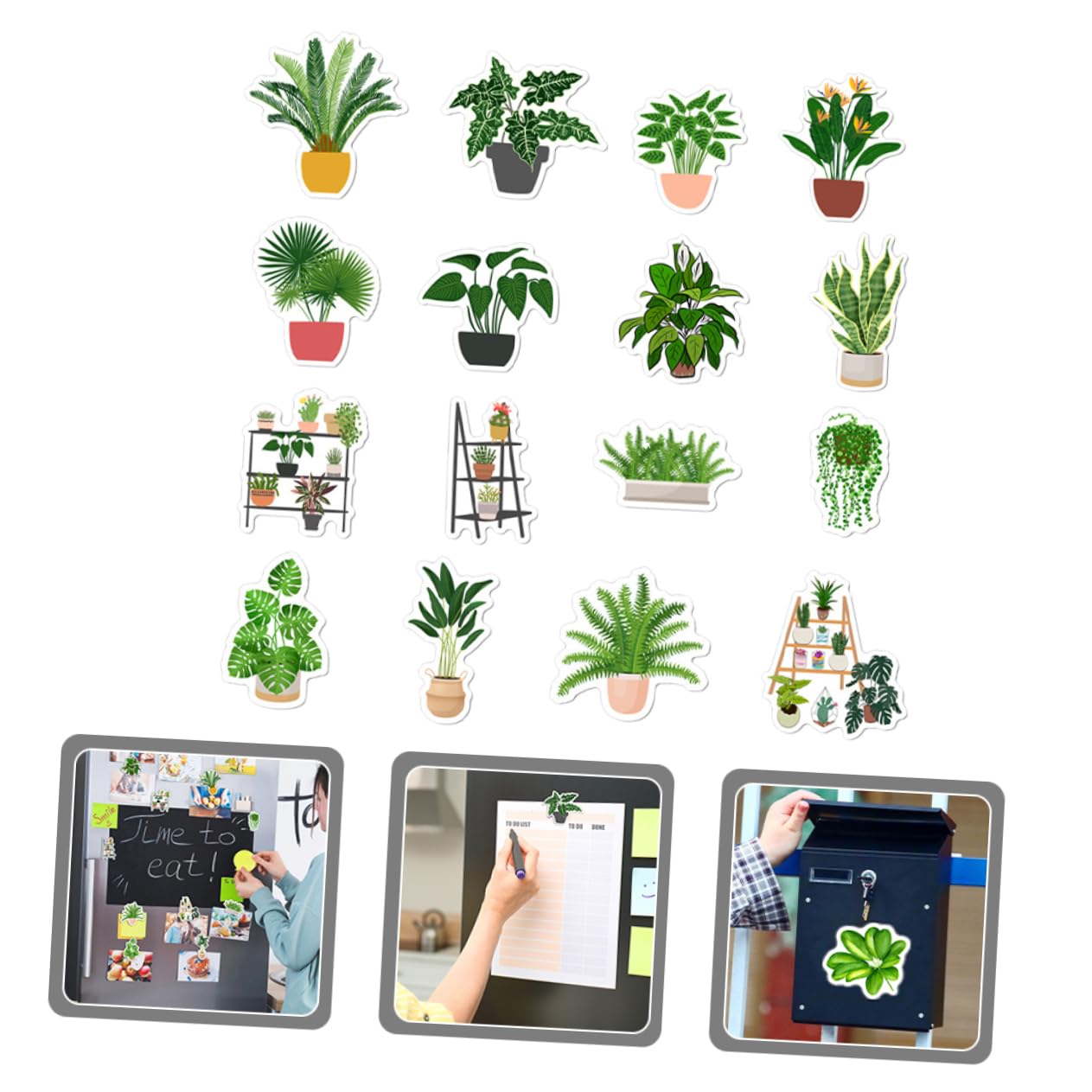 HANABASS 3 Ensembles Magnets Décoratifs pour Réfrigérateur Forme De Plantes Autocollants De Bonsai pour Décoration De Cuisine Et Murale Aimants Magnétiques Pratiques Et 32 Pièces * 3