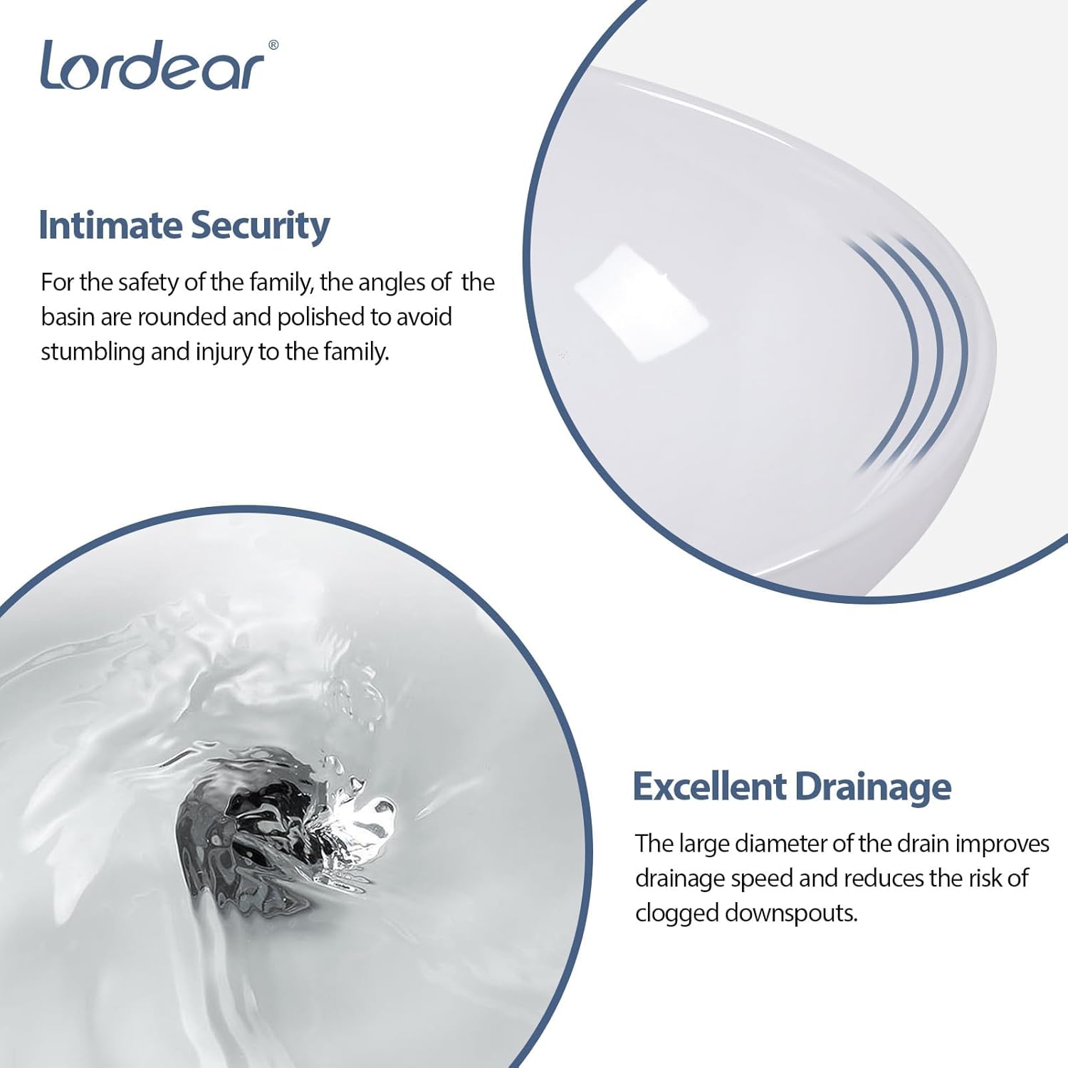 Lordear Oval Vessel Sink 16x13 Inch Bathroom Vessel Sink Modern Egg Shape Above Counter White Porcelain Ceramic Vanity Sink Art Basin 15.75x13x5.7 Inch