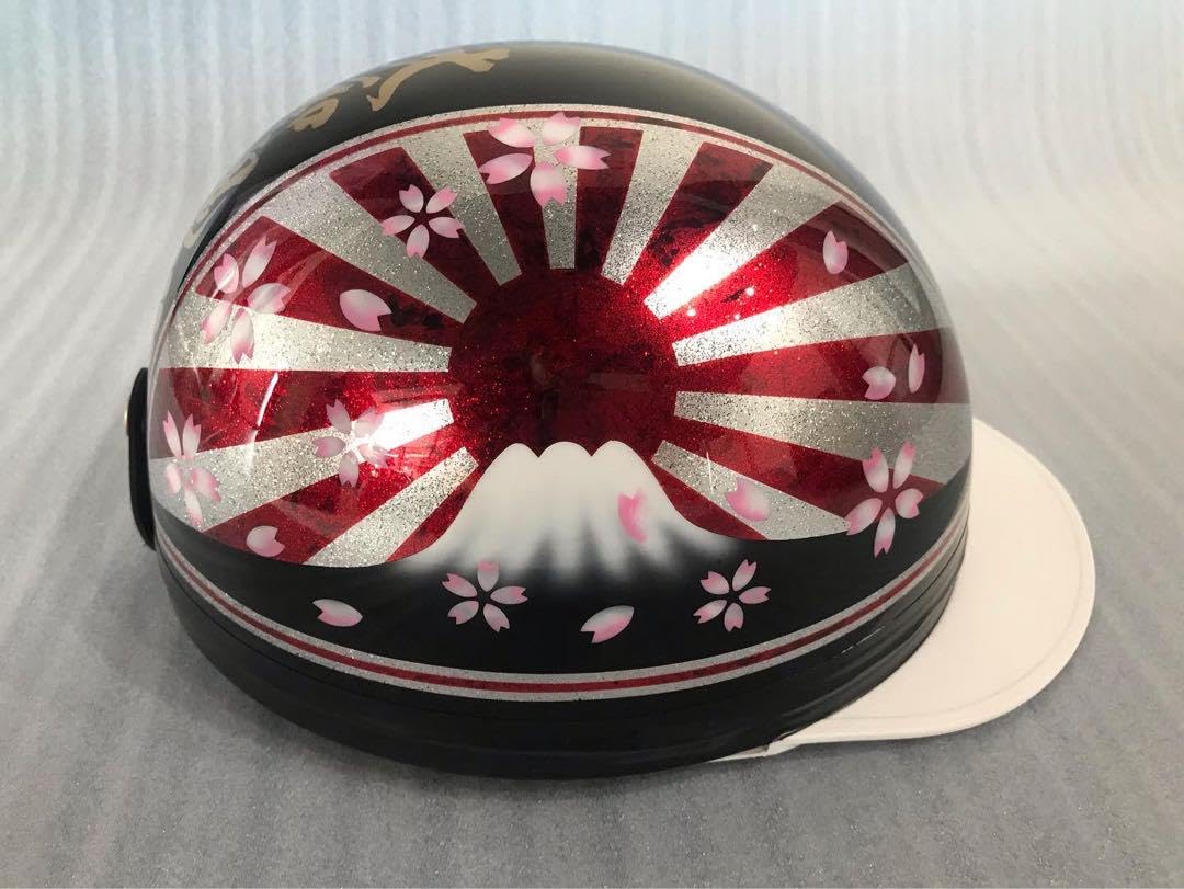 Amazon.co.jp: 富士日章 コルク半 ヘルメット 旧車會 BEET キジマ 