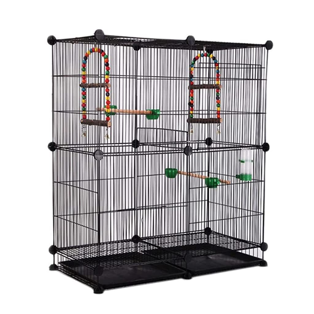 HTTGDGDH Large Bird Cages Metal Birdcage Creative Bird House Carrier Pet Products Flight Cage Parrot Birdhouse For Outdoor Balcony,B