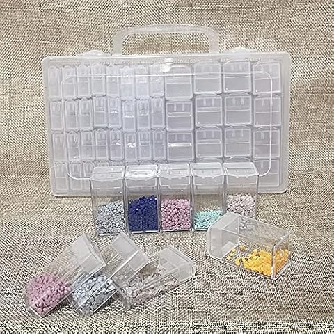 48 Grids Diamond Painting Storage Containers, Bead Storage Containers with Lids for DIY Art Craft, Nail Diamonds, Bead Storage,Diamond Embroidery Accessories Cover