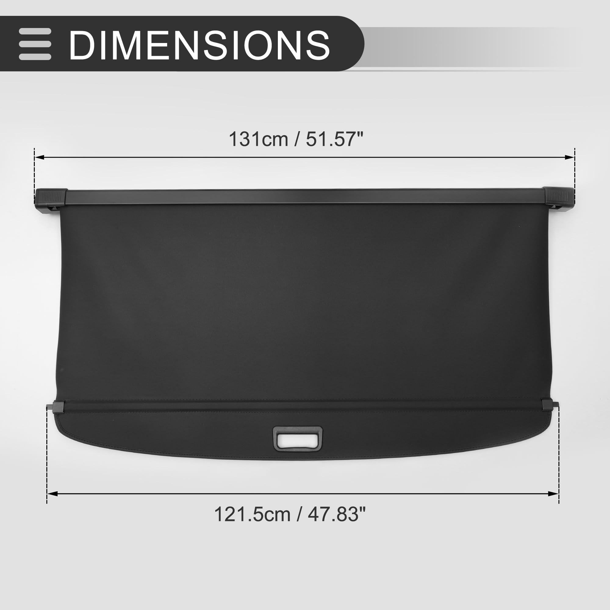 Motoforti Cubierta De Carga Retráctil Para Maletero Para Mercedes-Benz Ml-Class 2006-2011 Estante De Equipaje De Maletero Trasero Protector De Seguridad De Sombra Lienzo Negro Brillante
