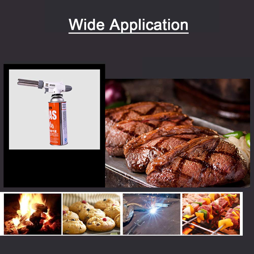 Sinraoee Culinary Propane Torch – Kitchen Blow Torch With Electronic Ignition, Adjustable Flame, For Crème Brûlée, Soldering, And Camping (Gas Not Included)