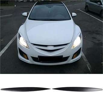2Pcs Car Eyelids Eyebrows Headlights Covers Eyelash Compatible for Mazda 6 GH/Atenza 2008-2012