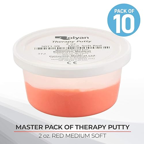 Miniatura 6 de Sammons Preston Master Pack, masilla de terapia para ejercicios de fisioterapia, agarre de mano y entrenamiento de fuerza, para alivio del estrés y