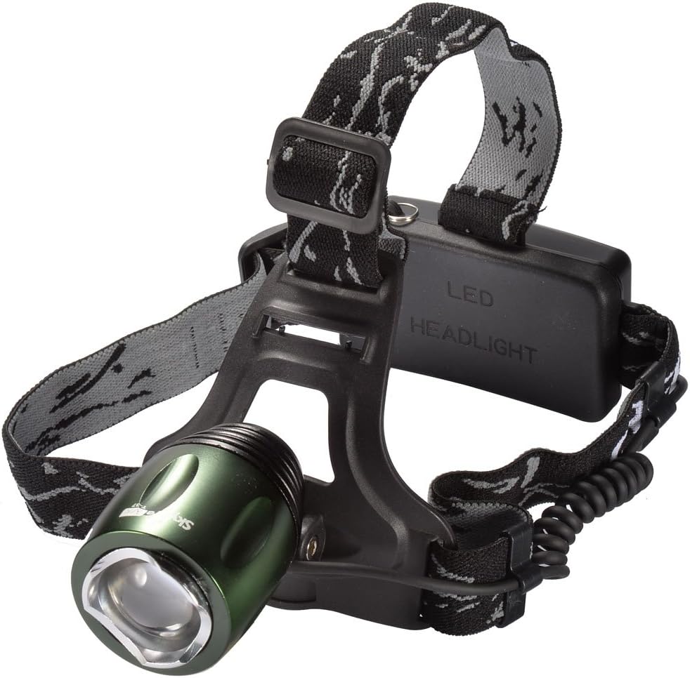 Mudder 1000Lm Cree T6 LED Zoomable Rotating Headlight, 3 Switch Modes Portable Headlamp Torch Light, 100M Beam Range