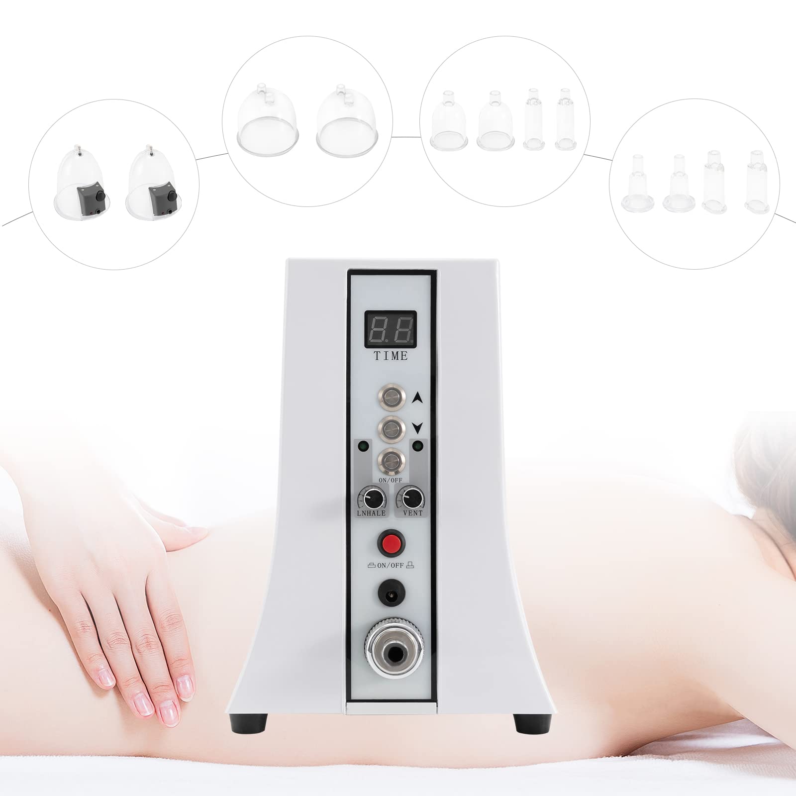 Brustvergrößerung Gerät, 30W Elektrische Brustverbesserung Gerät | Butt Lifting Maschine Schröpftherapie Set Brustvergrößerung für Hals Rücken Arme Bauch und Beine