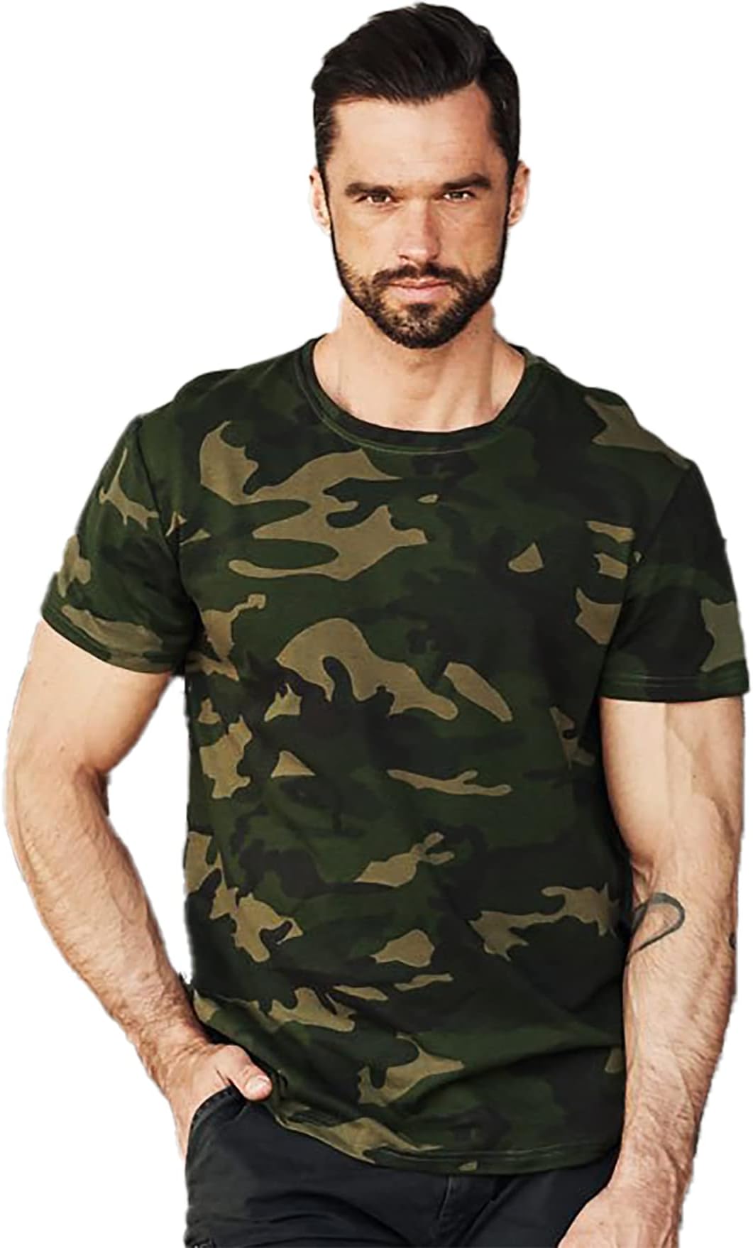LEOTUDE Men's Cotton Regular Fit T-Shirt