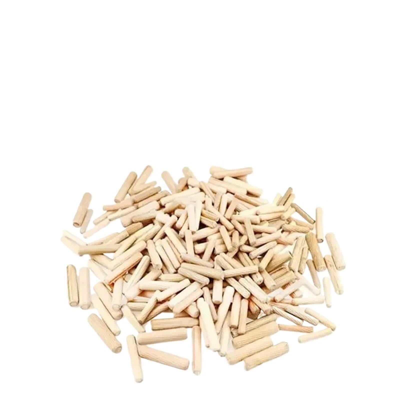 LCANALLYMS Joint Connector Pegs, 1000Pcs Fluted Wood Dowel Pins Multiple Sizes Woodworking Dowels for Furniture Art Projects Tool for DIY Crafts(0.4x3cm 50pcs)