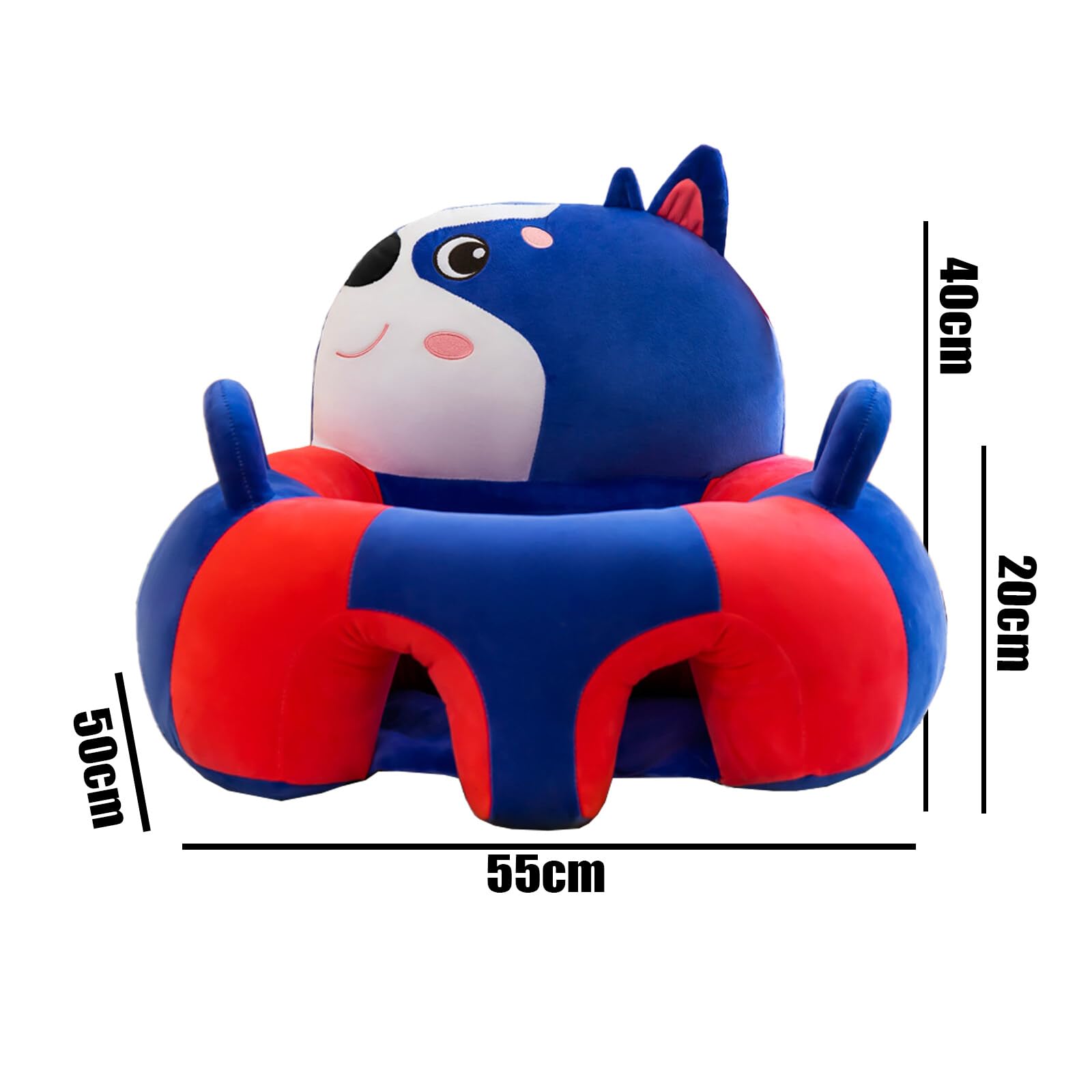 Baby Floor Seat Learn to Sit Lounger Cover Baby Learning Sitting Chair Cover Animal Shaped Baby Sitting Chair for Sitting Up Lounger Cover Baby Learning Sitting Chair Cover (No Filling,just Cover) - Image 3