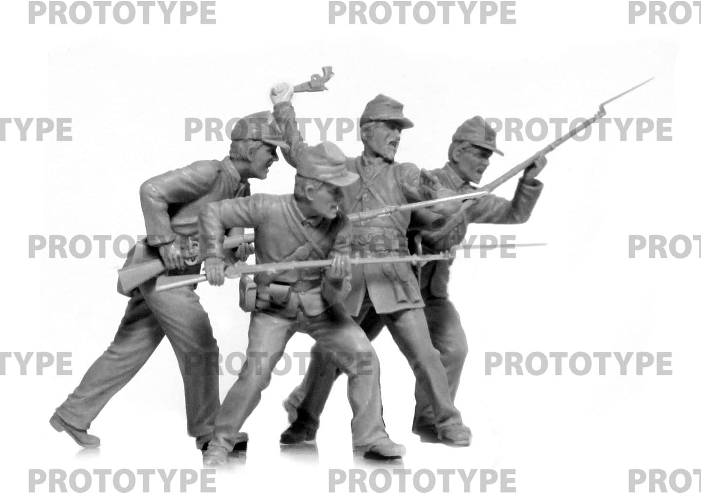 ICM 35023 Plastic Military Figure Models American Civil War Union Infantry. Set #2 - Scale 1:35