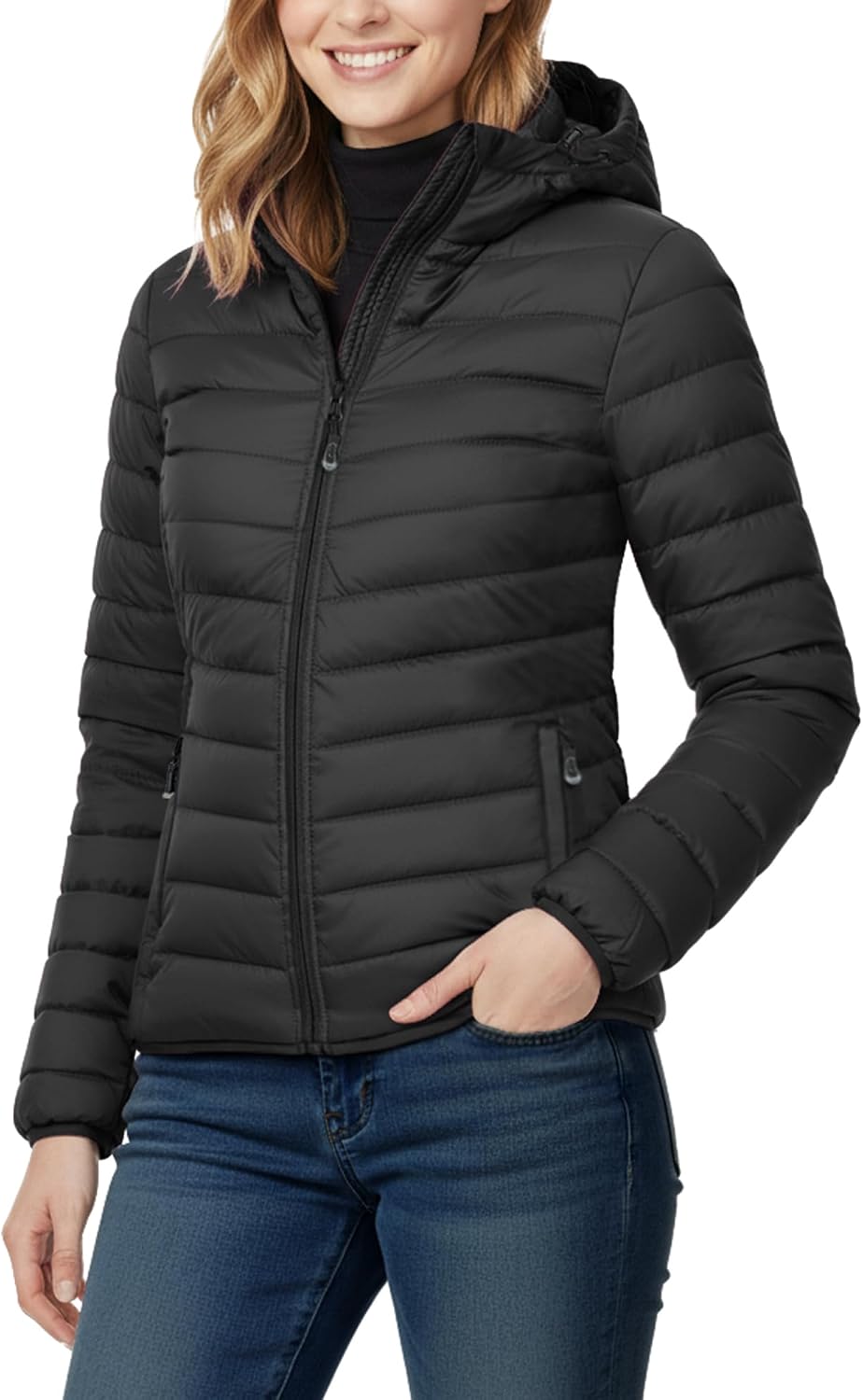 33,000ft Women's Hooded Packable Puffer Jacket Lightweight Warm Winter Coat