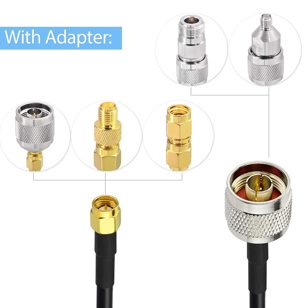 Snapklik SUPERBAT SMA Male To N Male RF Coaxial Coax Cable snapklik-superbat-sma-male-to-n-male-rf-coaxial-coax-cable