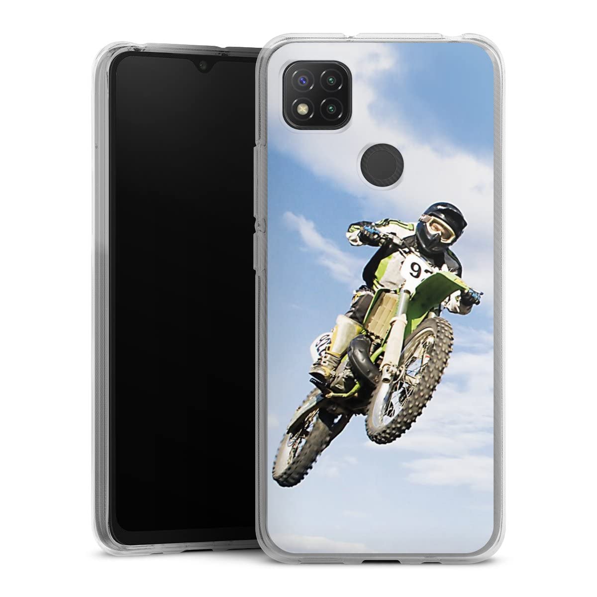 Custodia Siliconica Trasparente Per Xiaomi Redmi 9A – Cover Morbida Con Stampa Moto, Antigraffio E Antiscivolo