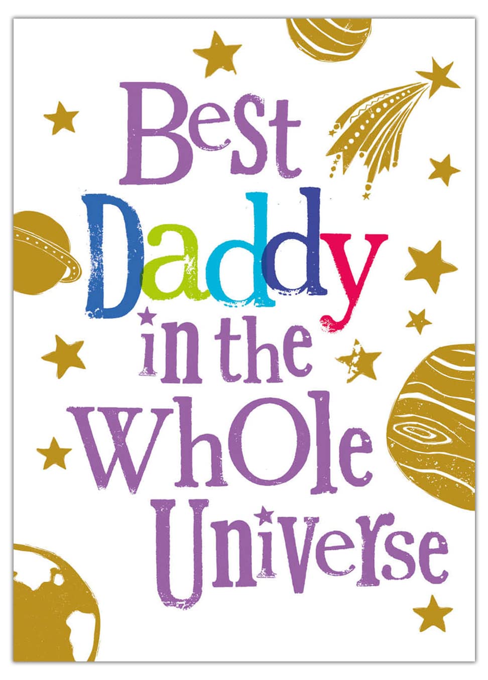 Danilo Promotions Limited Best Daddy In The Universe, Best In The Universe Card, Card For Father, Card For Dad,Multi,172mm x 124mmThe Forest Stewardship Council