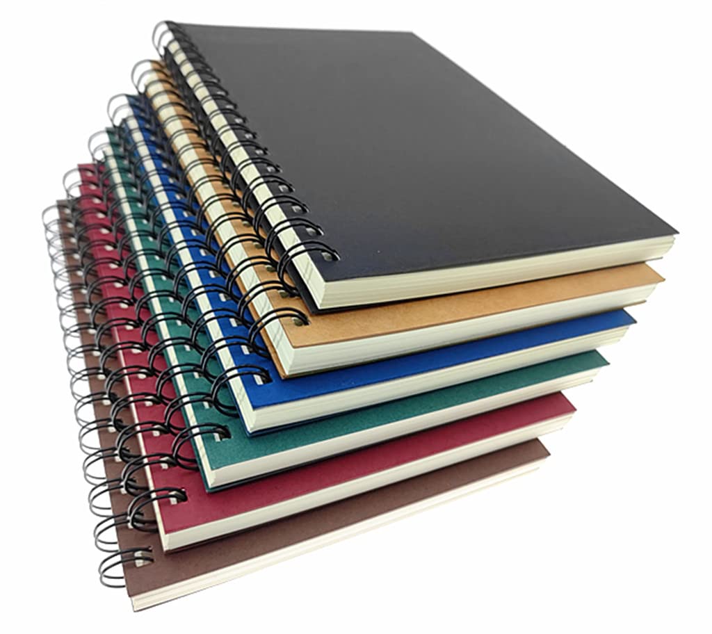 ALIMITOPIA Spiralnotizbuch, College-Notizbuch, liniert, dickes Papier, Hardcover, Spiralbindung, Notizblock, Tagebuch, Memo-Skizzen, Notizbuch für Schule, Büro, Geschäftsbedarf, 100 g/m² dickes