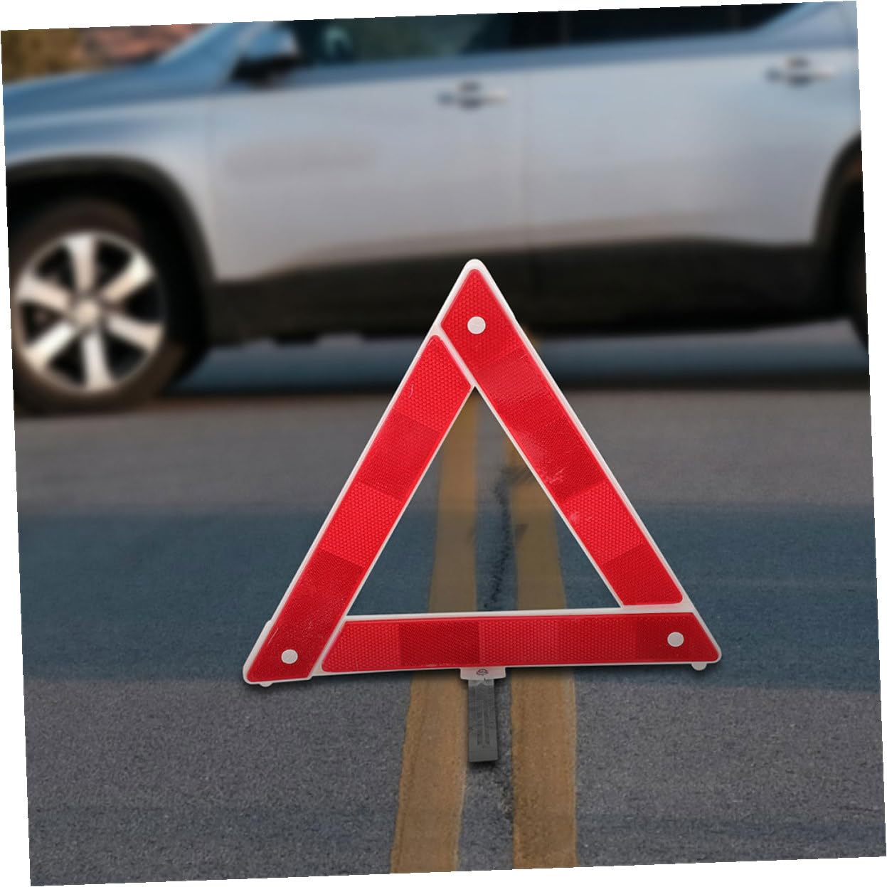 2 Unidades Triángulos Reflectantes Plegables Homologados para Emergencia En Carretera Señales De Seguridad para Coche Y Camión con Alta Visibilidad Y Fácil Configuración